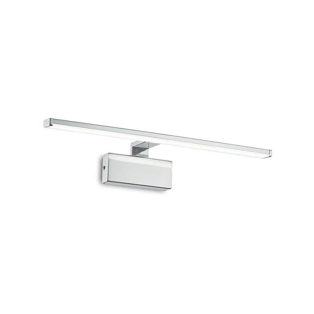 Netlighting Alma Integrated LED Picture Wall Lamp 1 Light Chrome 3000K in Grey