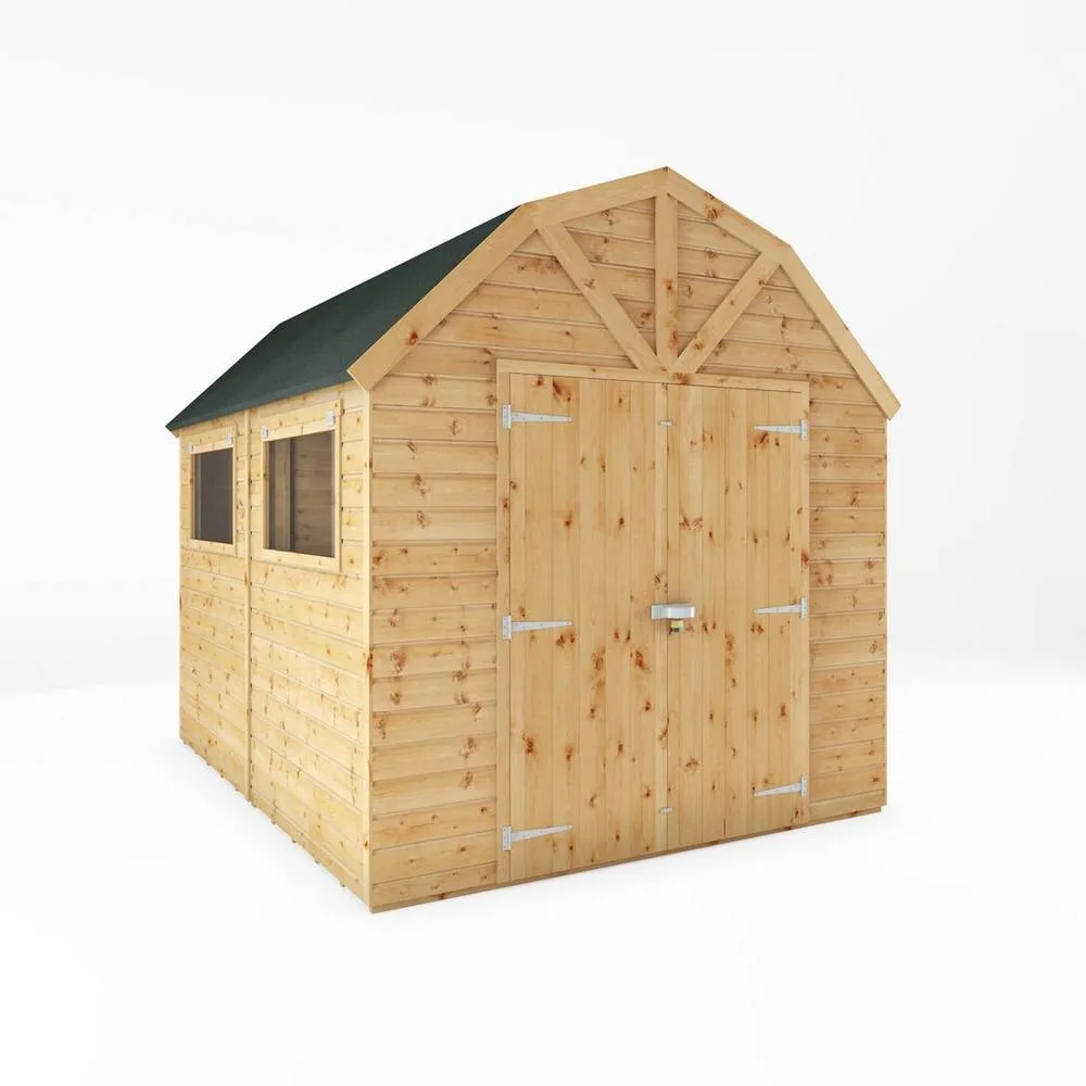 Mercia 10 x 8 Ft Premium Shiplap Dutch Barn Shed - L297 x W253.9 x H262.6 cm in Brown