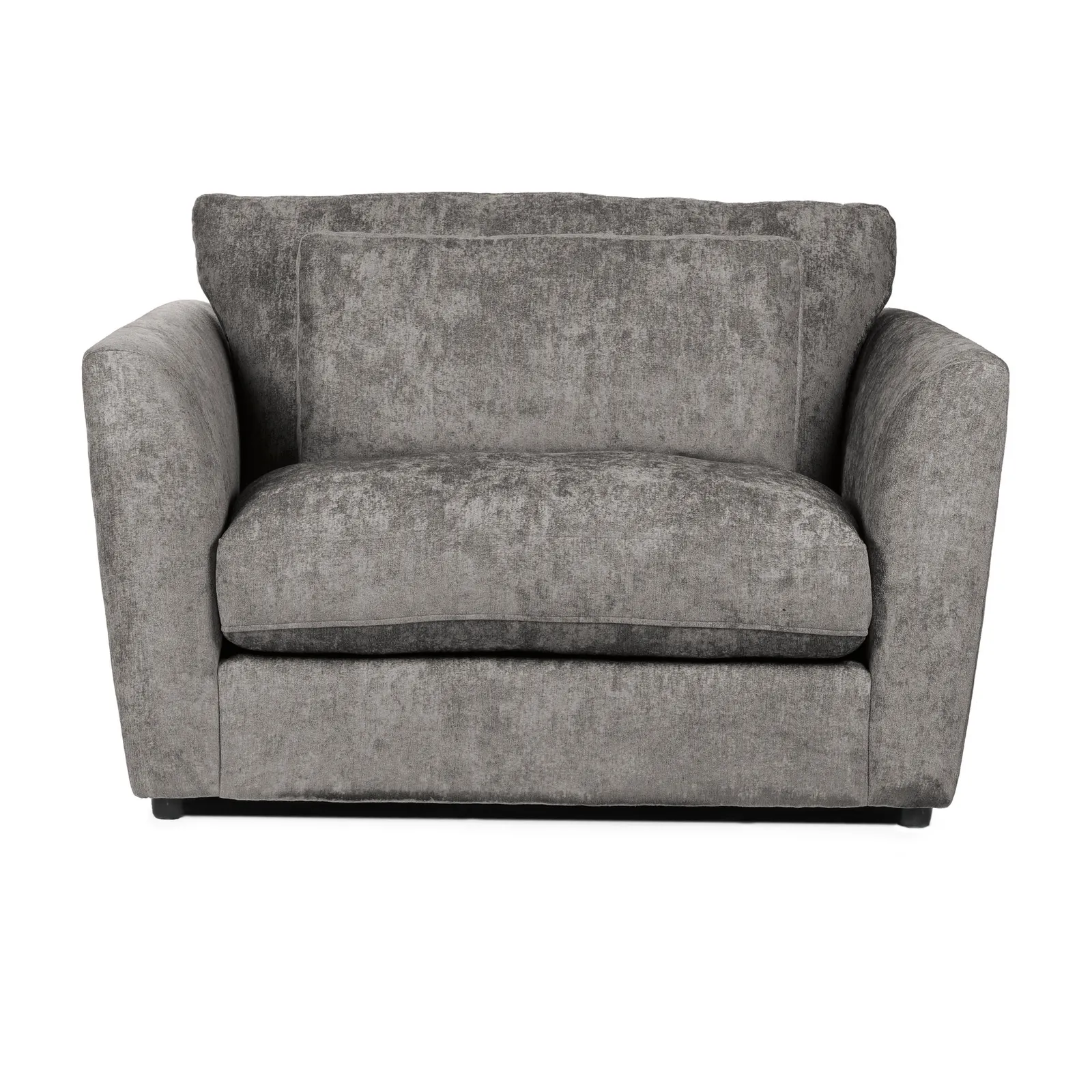 Esther Chenille Snuggle Chair Silver