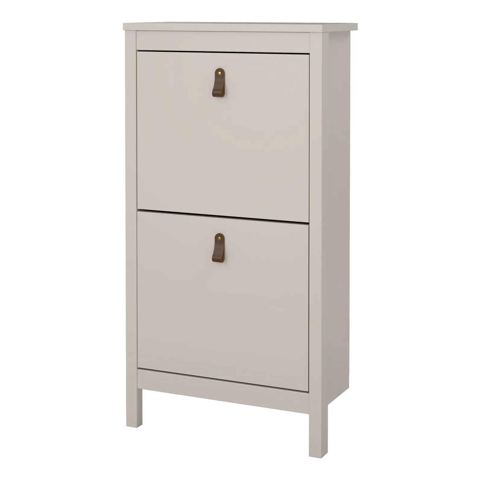 Furniture To Go Barcelona Shoe Cabinet 2 Flip Down Doors in Cashmere in Beige 4