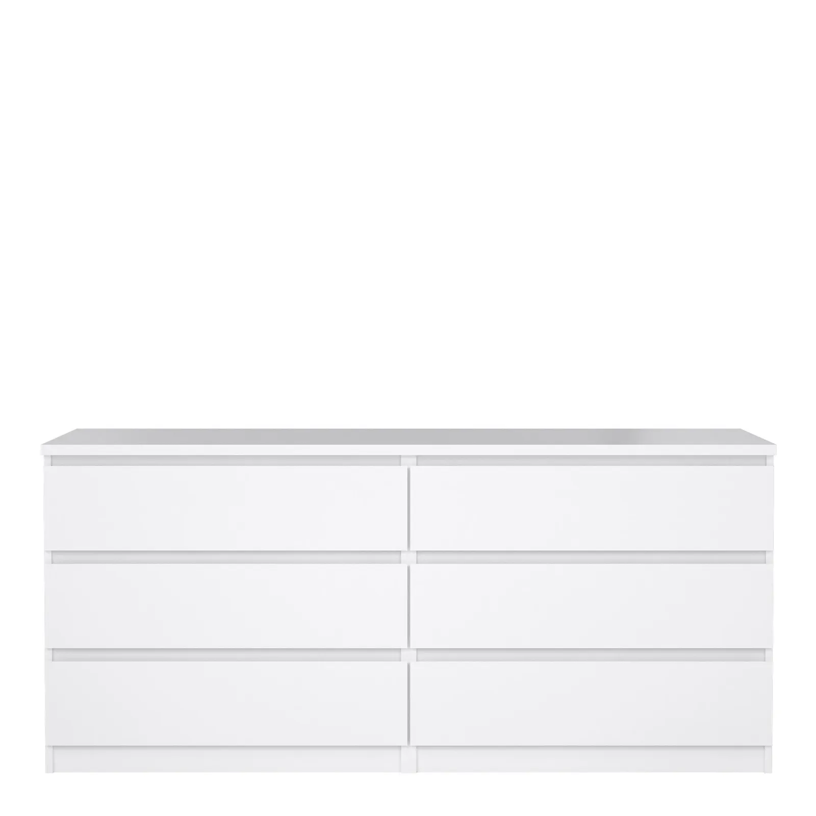 Furniture To Go Naia Wide Chest of 6 Drawers (3+3) in White 2