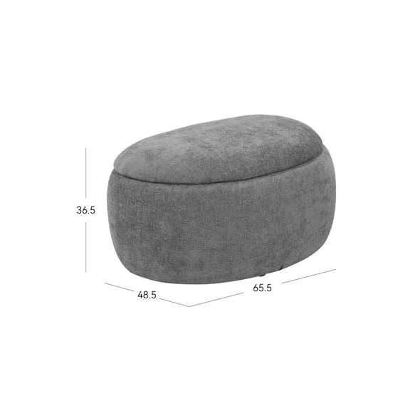Westhill Chenille Small Storage Footstool 2