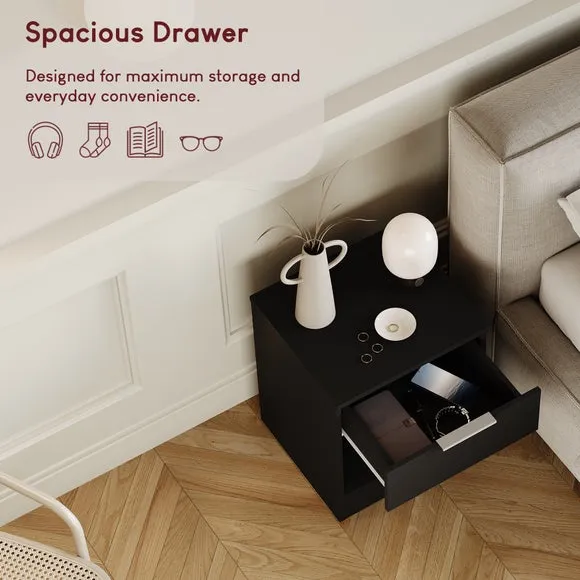 Hayes 1 Drawer Bedside Table 4