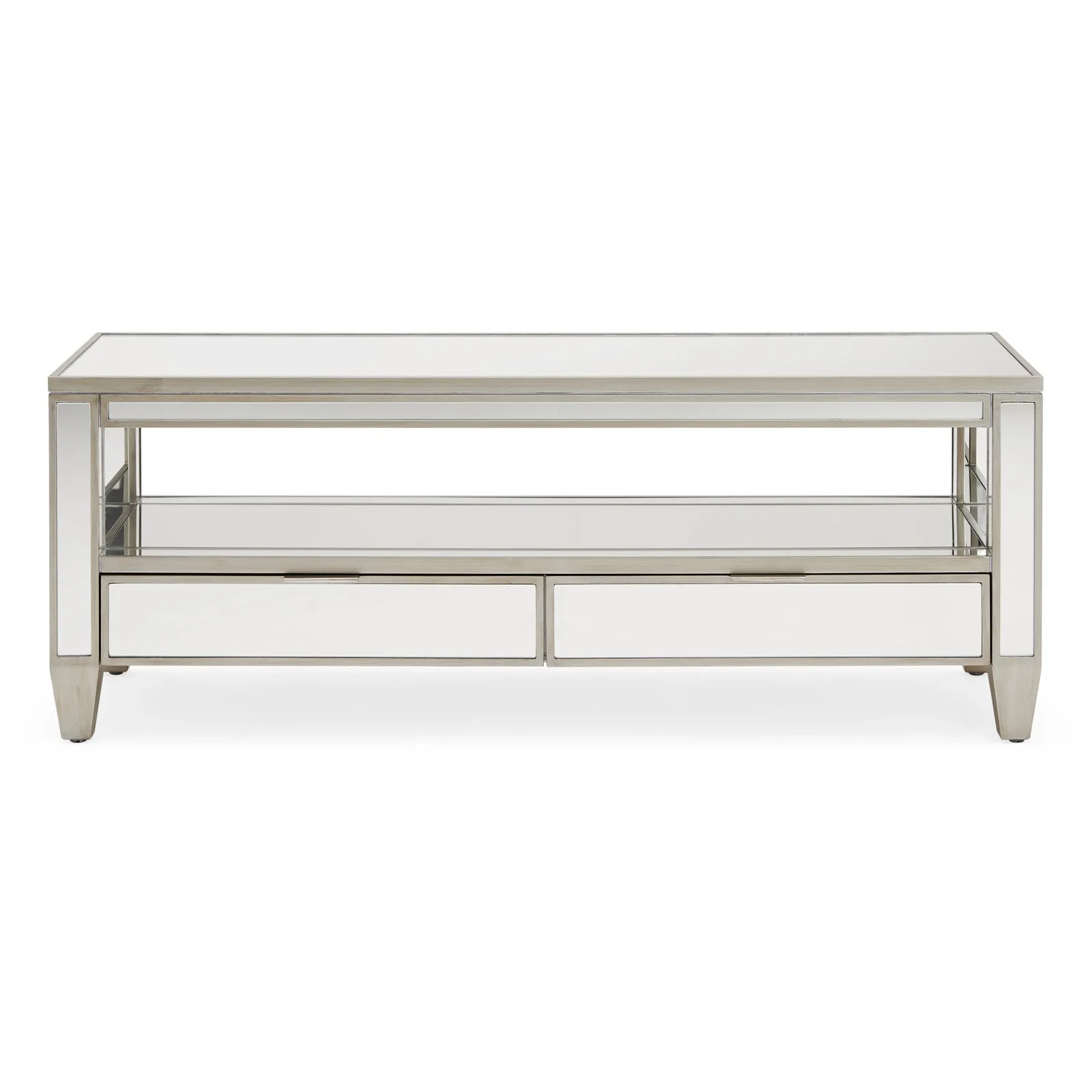 Fitzgerald Mirrored TV Stand Silver