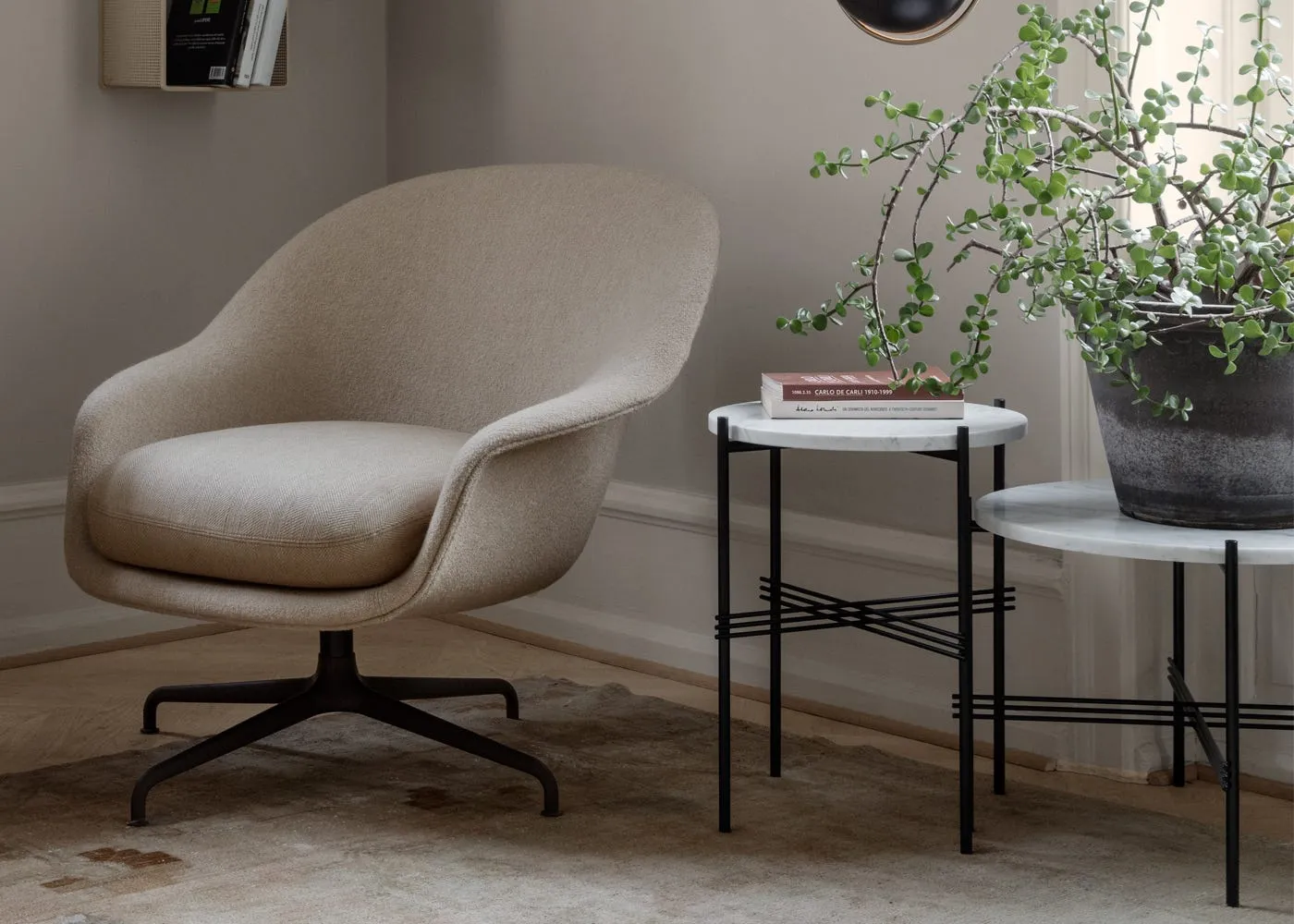Gubi TS Side Table Brown Emperador Dia. 40cm 3