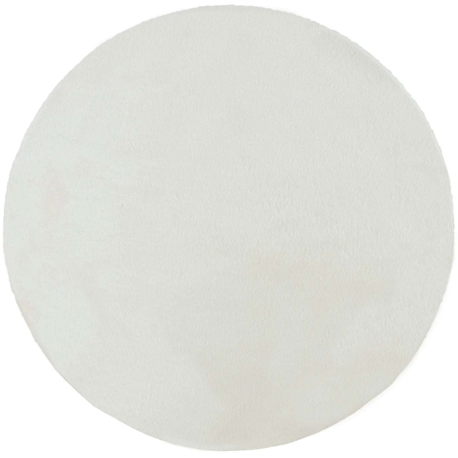 Faux Fur Supersoft Lush Circle Rug Cream