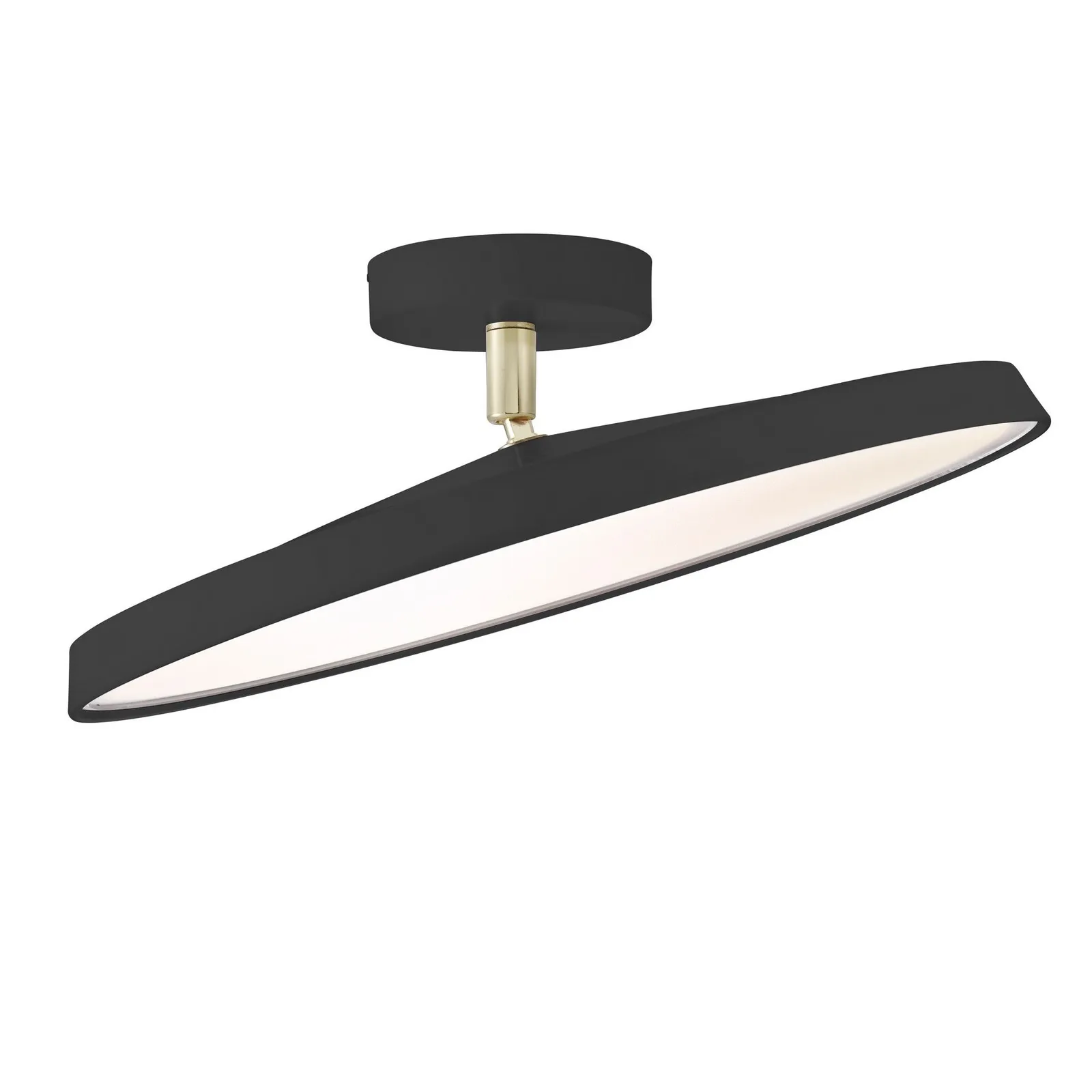 Nordlux Kaito Ceiling Light Black Metal Hallway LED 3000k Mains 39cm