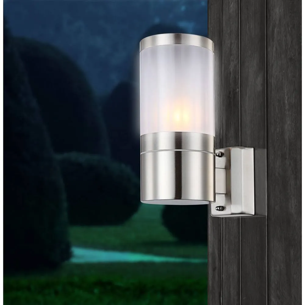 Netlighting Xeloo Outdoor Modern Wall Lamp Silver Glossy IP44 1x E27 3