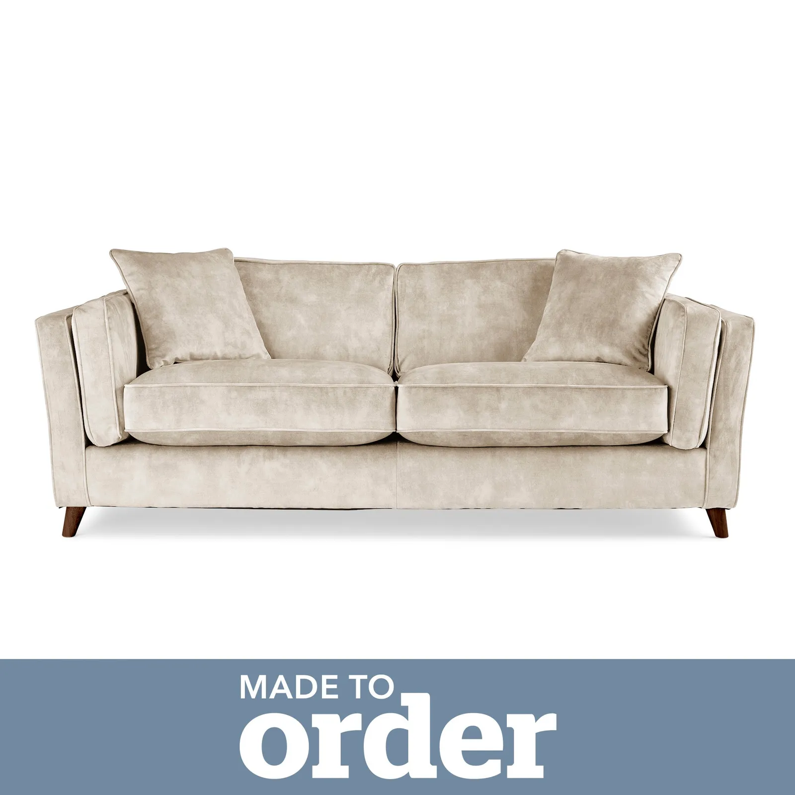 Arabella 3 Seater Sofa Slub Velvet Slub Velvet Natural
