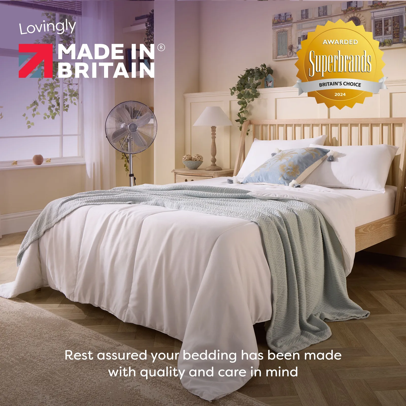 Slumberdown Cool Summer Nights 4.5 Tog Summer Duvet With 2 Firm Support Pillows in White 5
