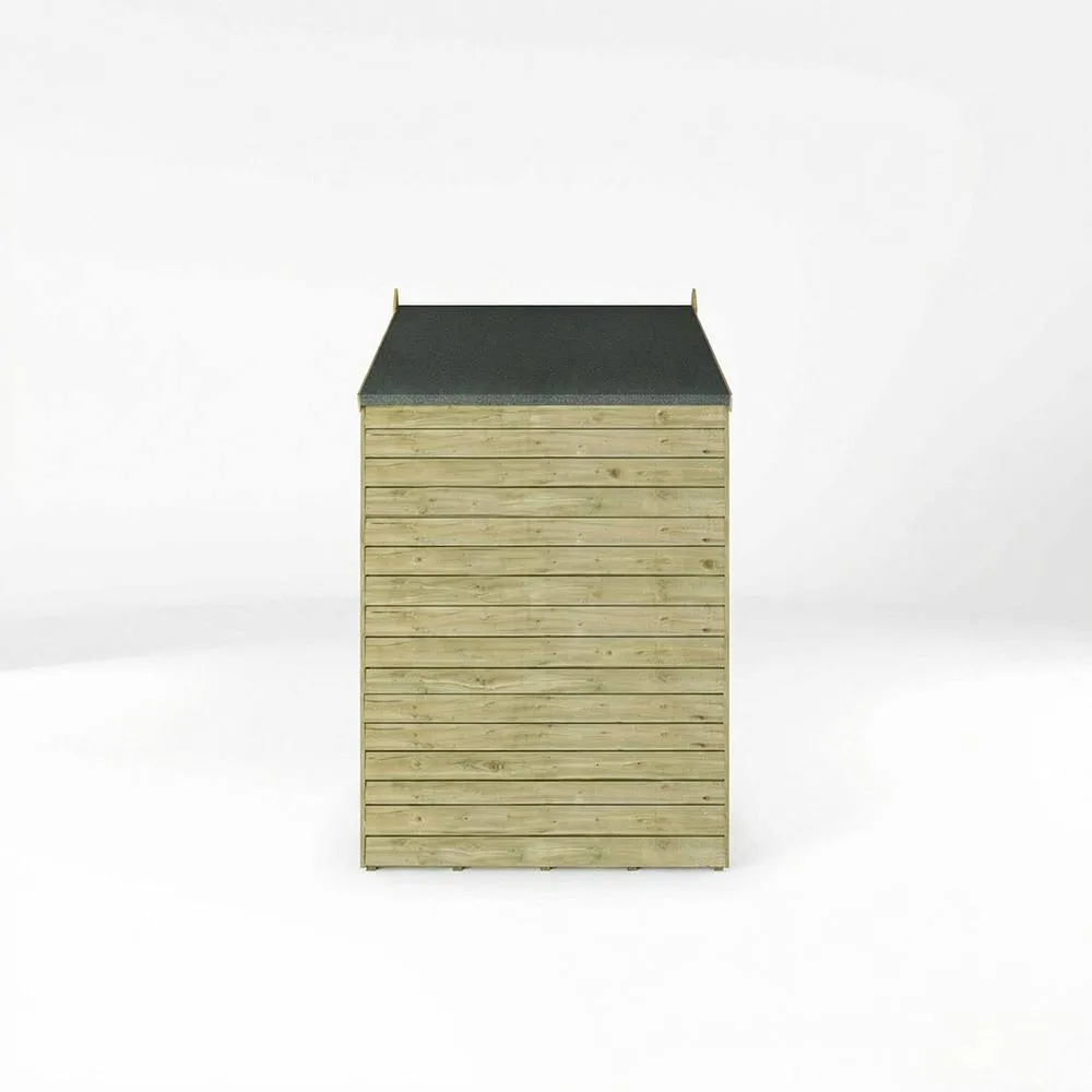 Mercia 4 x 6 Feet Overlap Apex Windowless Shed - L120.9 x W190.4 x H198.6 cm in Brown 4