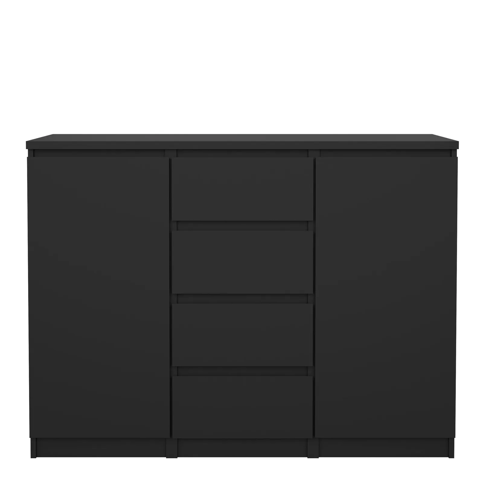 Furniture To Go Naia Sideboard - 4 Drawers 2 Doors in Black 2
