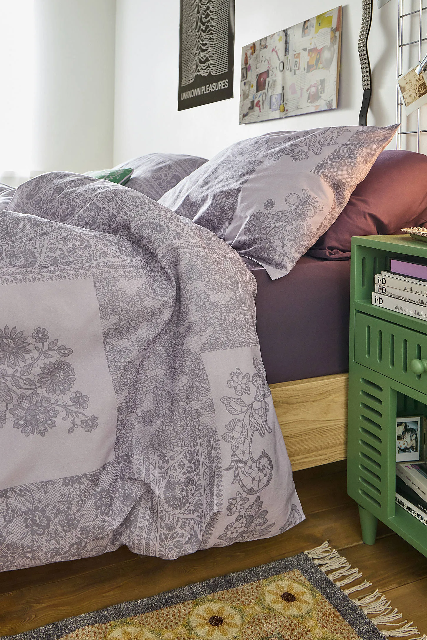 Lavender Lace Duvet Set - Lavender Single 3