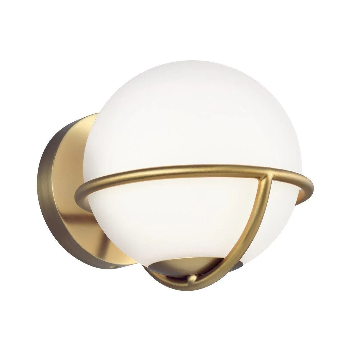 Netlighting Apollo 1 Light Wall Light Burnished Brass G9 in Yellow