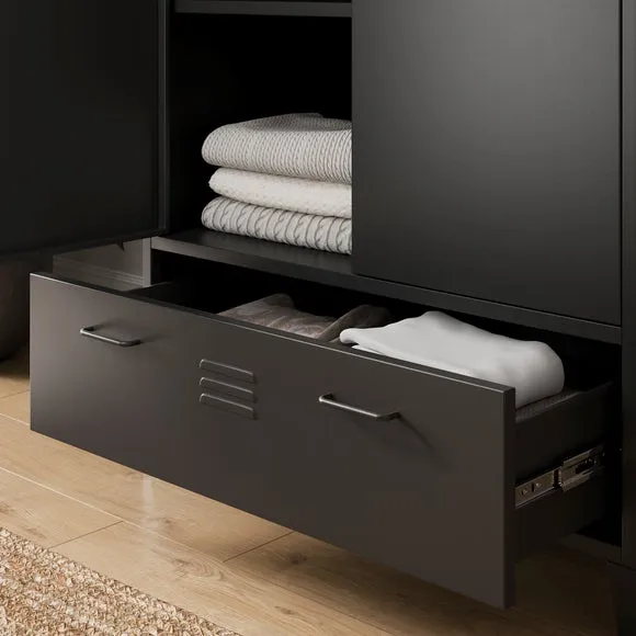 Helga Metal Double Wardrobe 3