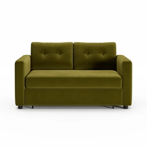 Barker Velvet 2 Seater Trundle Sofa Bed 6