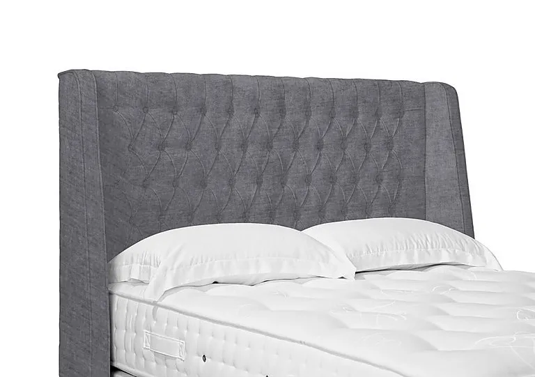 Artisan Collection Belgrave High Floor Standing Headboard - Double - Aston Steel
