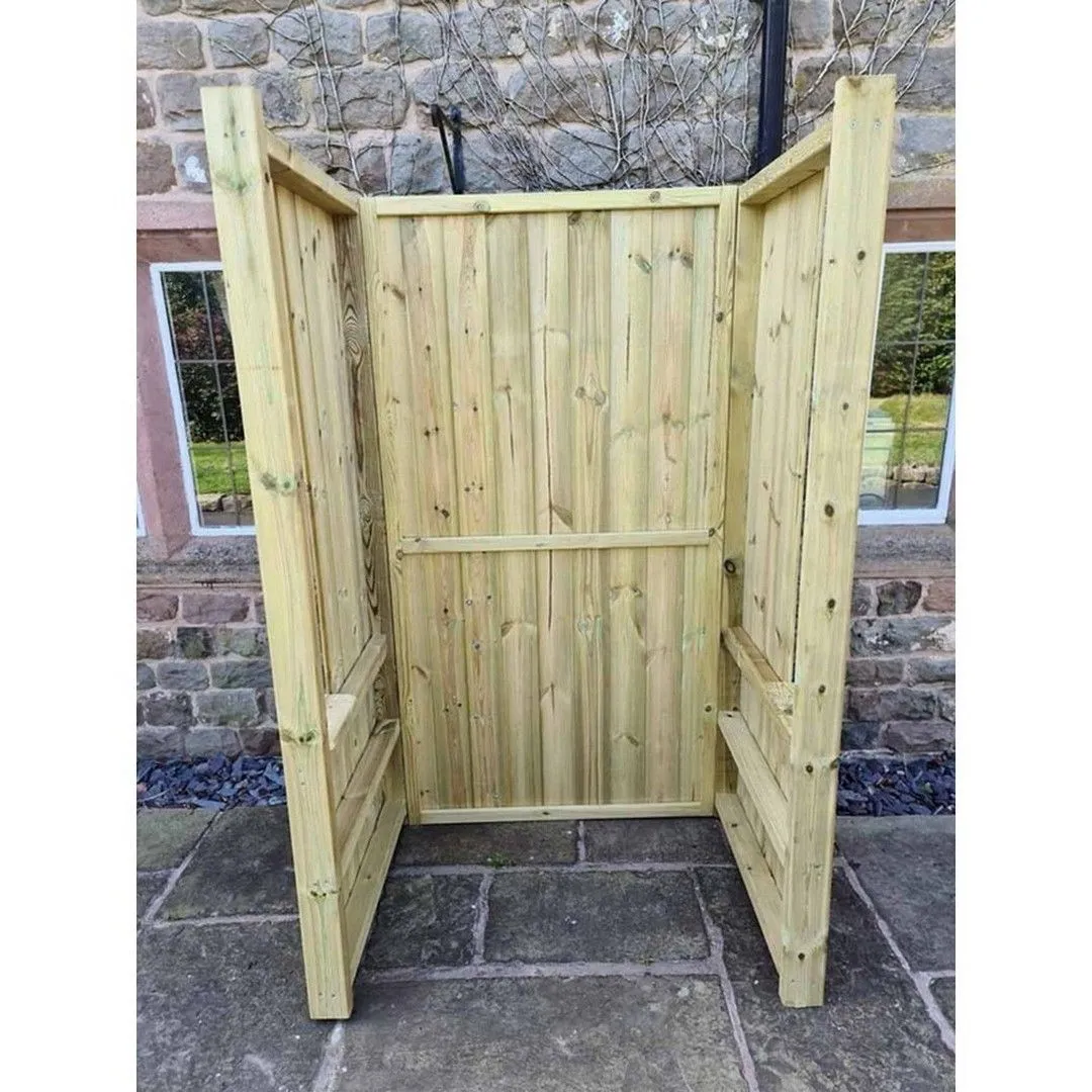 Churnet Valley Garden Furniture Ltd Small Poly Smoking Shelter - Timber - Minimal Assembly Required in Brown 4