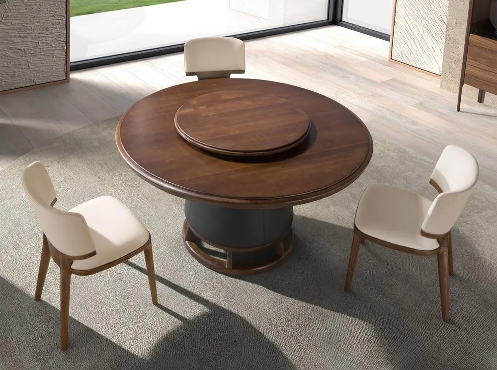 Angel Cerda Cream Leatherette Dining Chair with Walnut Legs 6