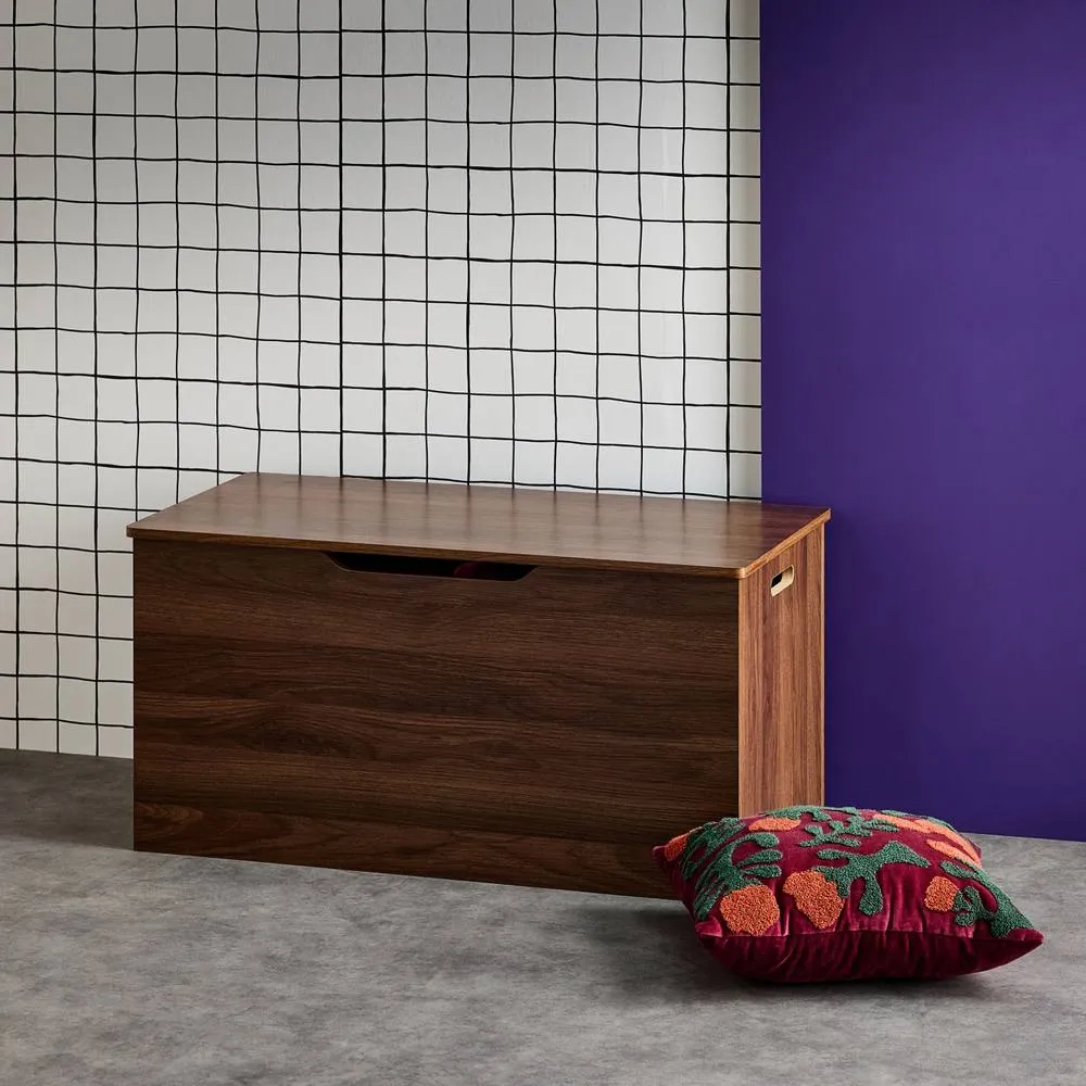 sweeek Storage box in walnut wooden decor in Dark Brown