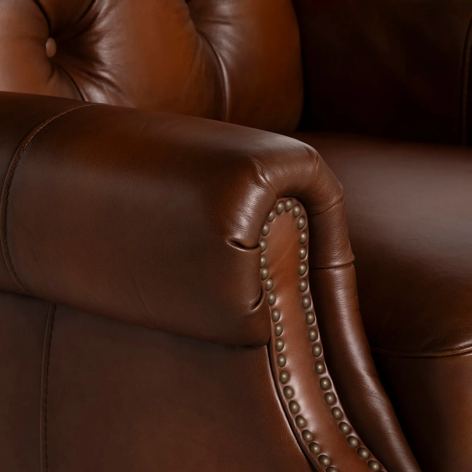 Ullswater Power Recliner Wing Recliner Chair, Brown Leather | Barker & Stonehouse 5