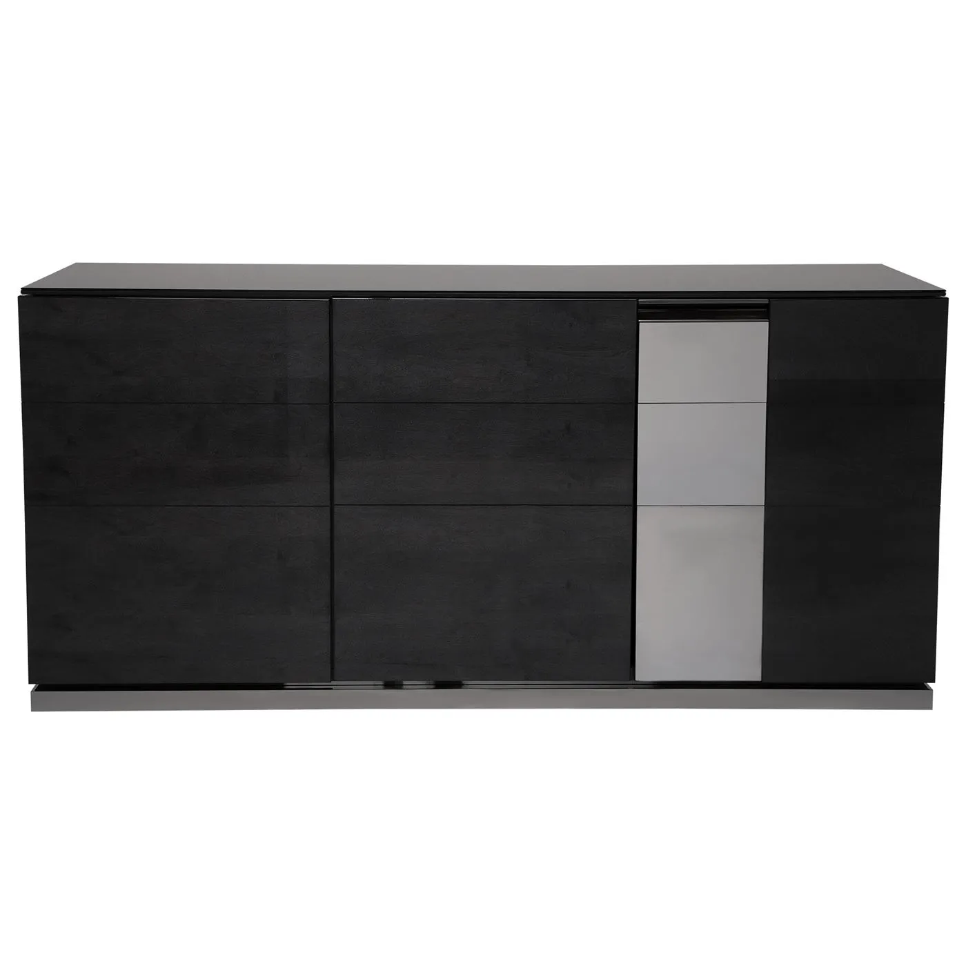 Carvelle 3 Door Buffet Cabinet, Dark Velvet Birch