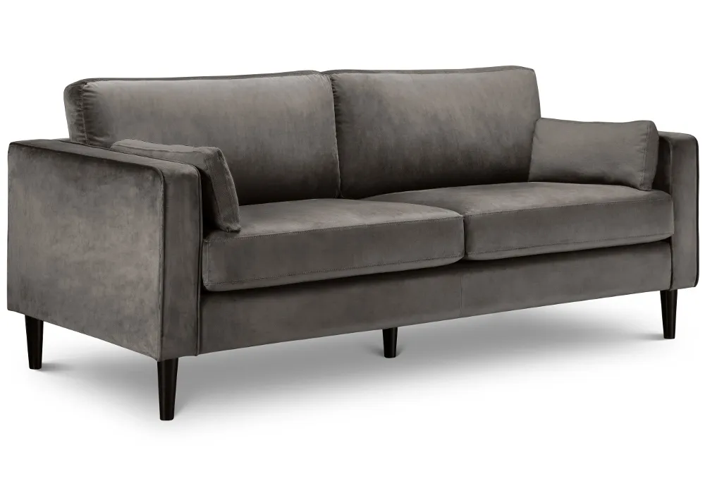 Hayward Grey Velvet 3 Seater Fabric Sofa
