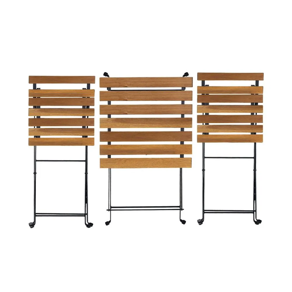 sweeek 2-seater foldable bistro garden table with chairs in Black 4