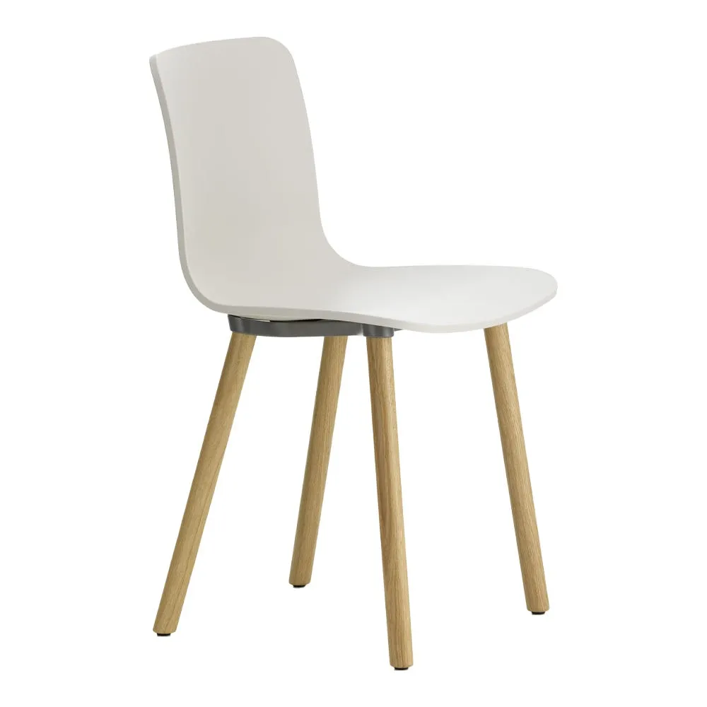 Vitra Hal RE Wood Chair in Cotton White and Light Oak 2
