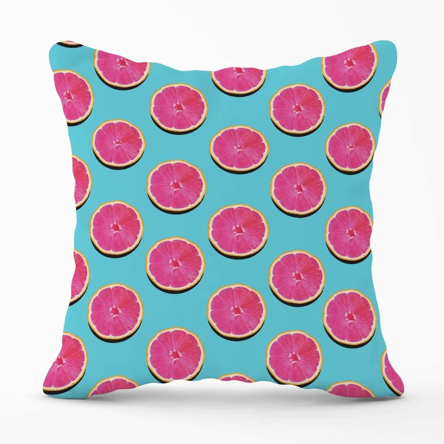 Warren Reed - Designer Fruity Pattern Of Pink Grapefruit Outdoor Cushion
