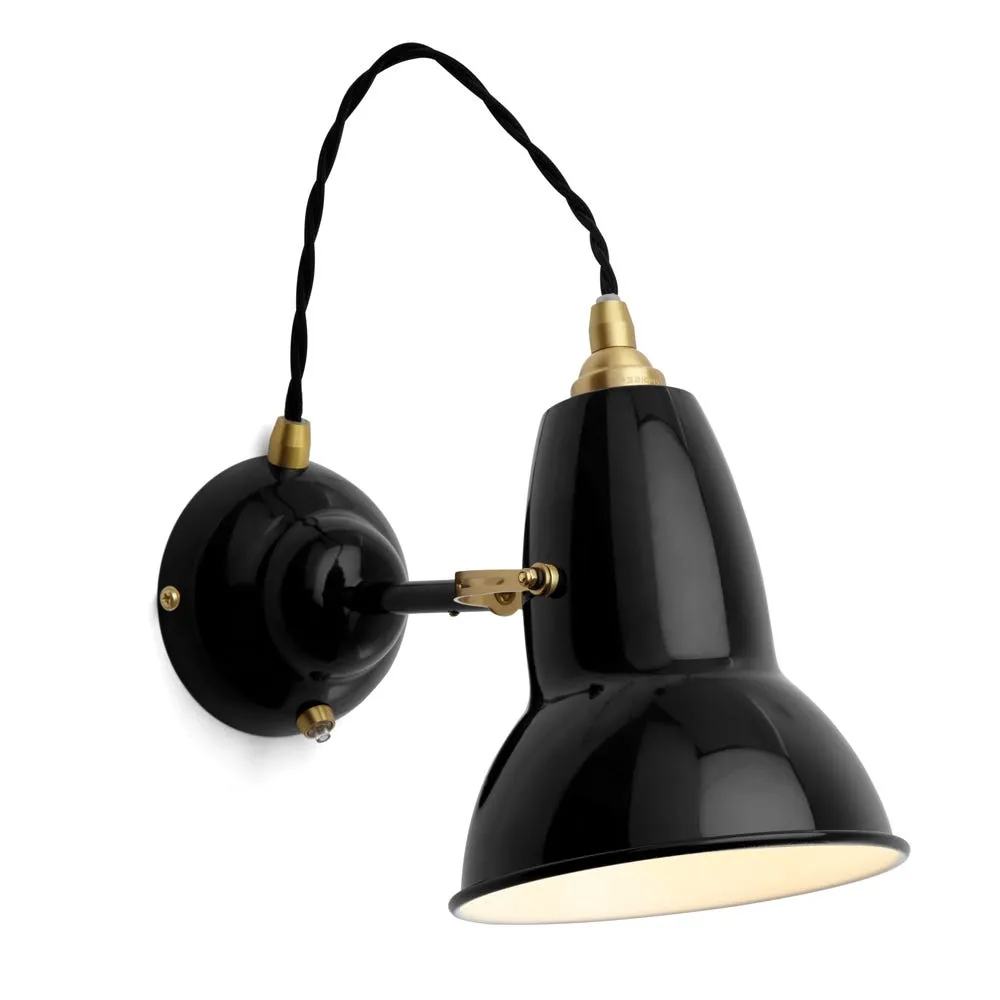Anglepoise Original 1227 Brass Wall Light Jet Black 3
