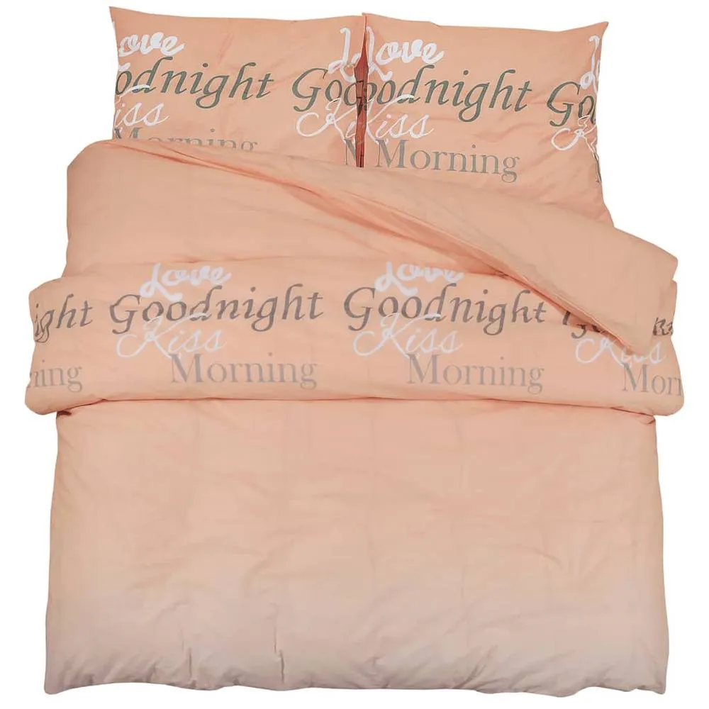 Berkfield Home Duvet Cover Set Pink 140x200 cm Cotton