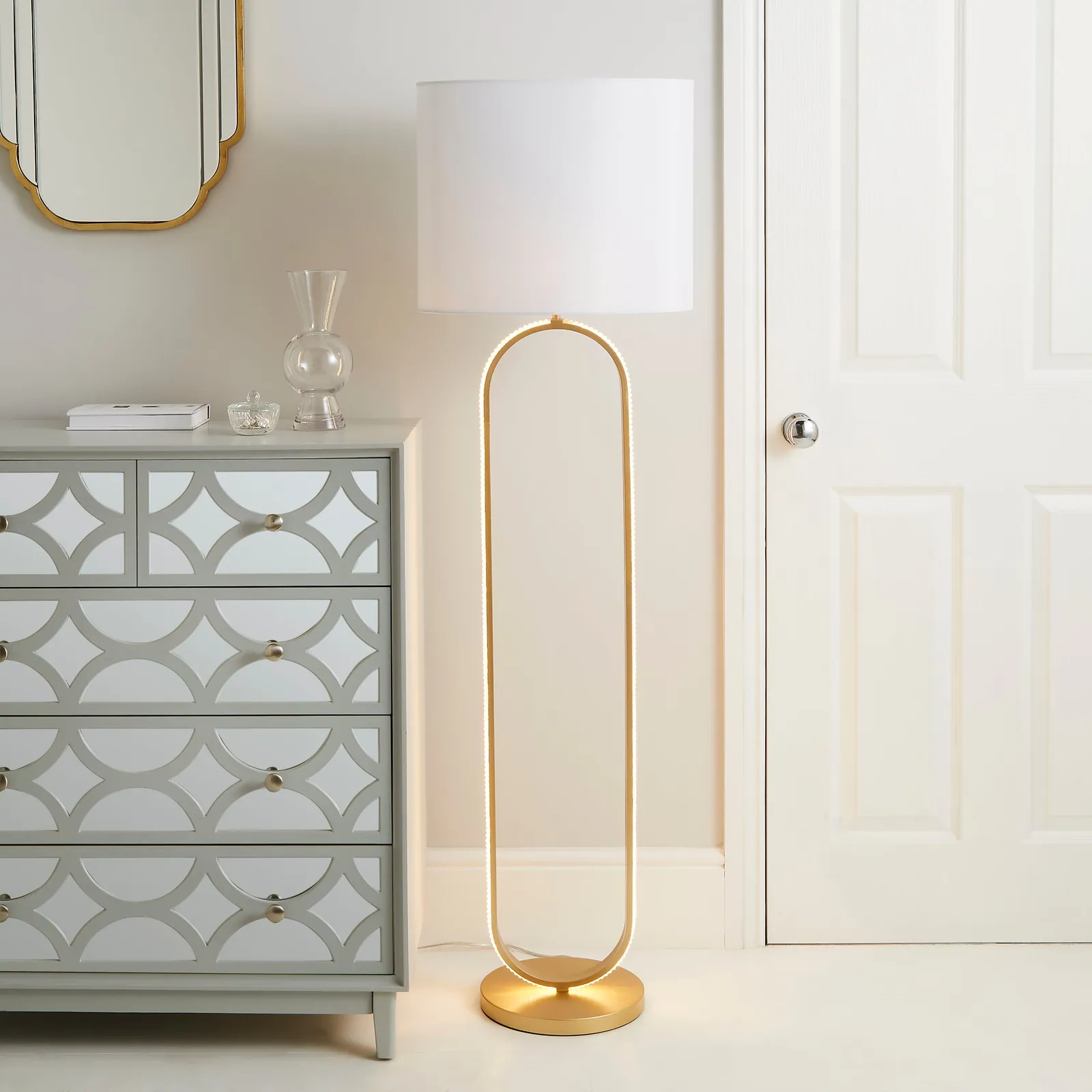 Hotel Harrogate Integrated LED Floor Lamp Gold