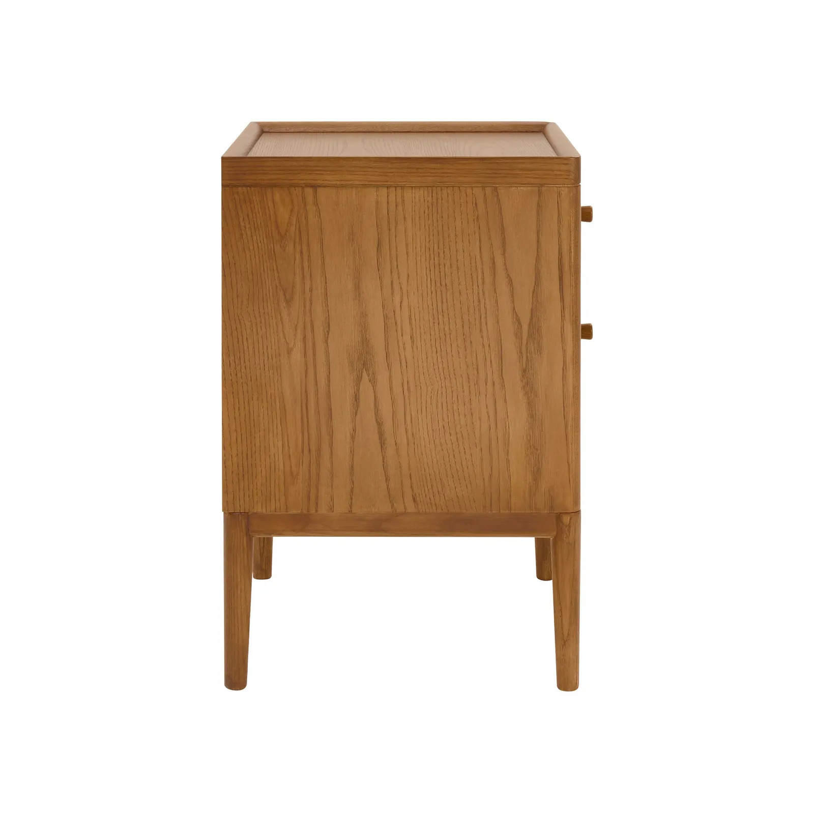 Ercol Salina Two Drawer Bedside Cabinet, Neutral Wood | Barker & Stonehouse 4