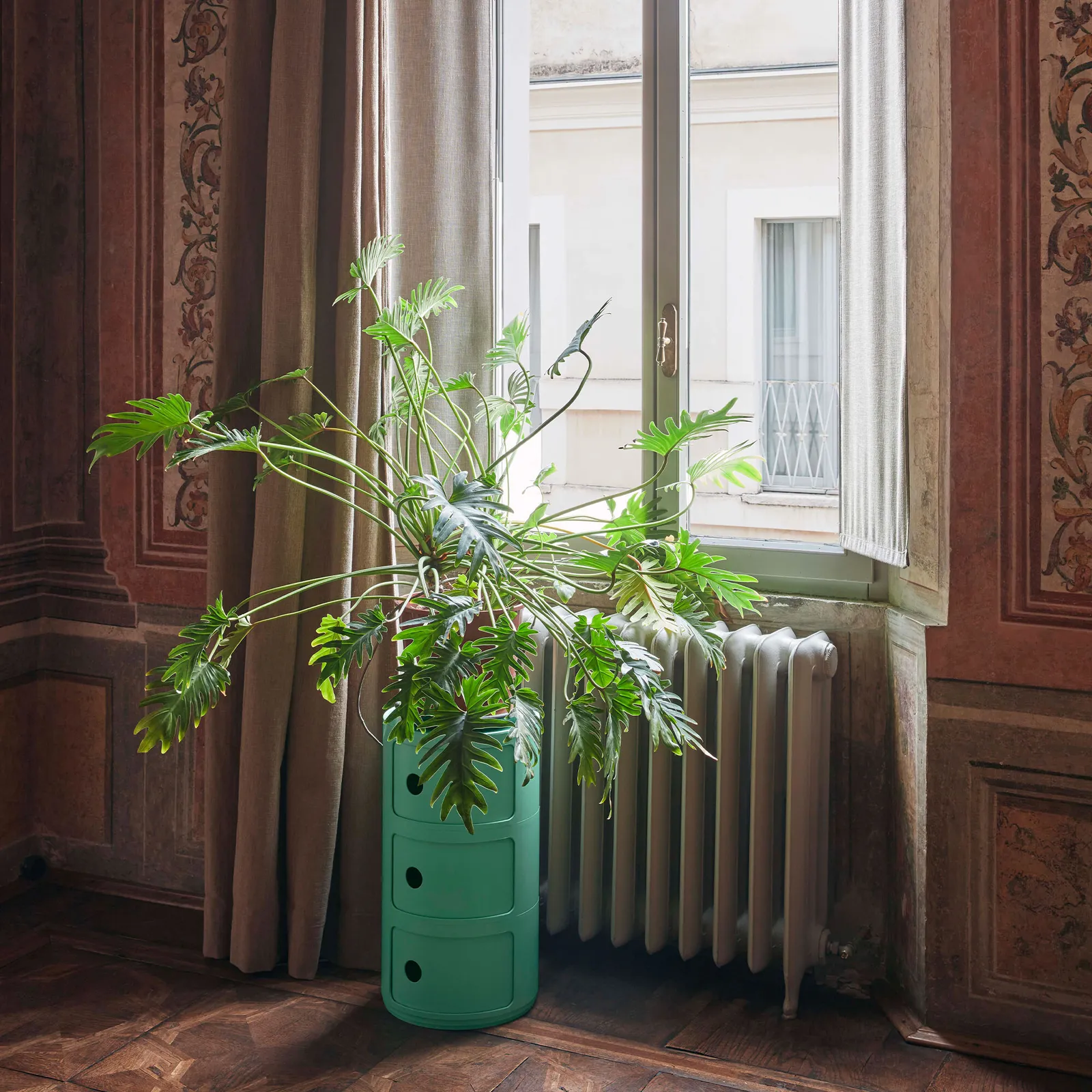 Kartell Componibili Bio 3 Drawer Storage Unit Table, Green Plastic | Barker & Stonehouse 2