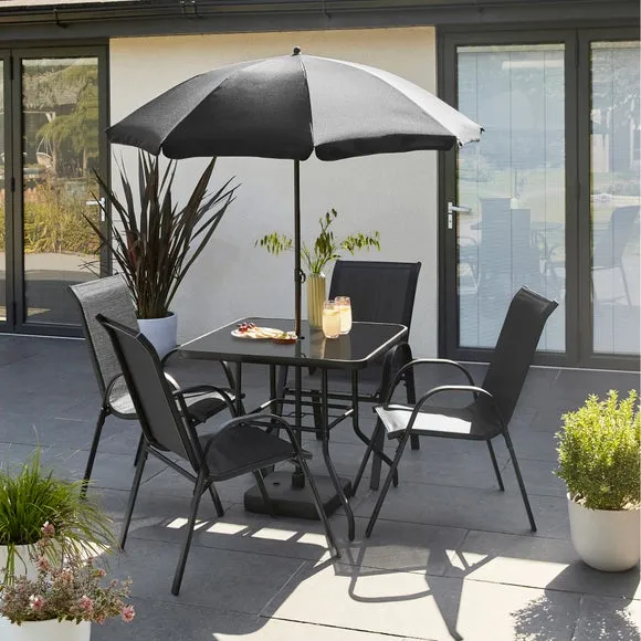 6 Piece Metal Garden Dining Set