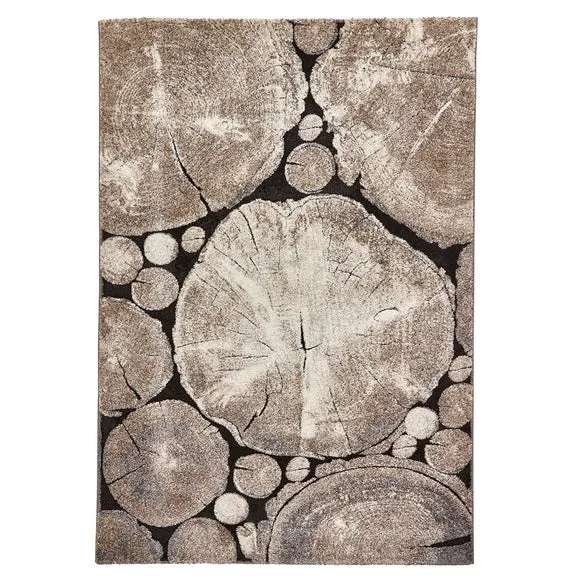Beige and Black Woodland 6318 Rug 2