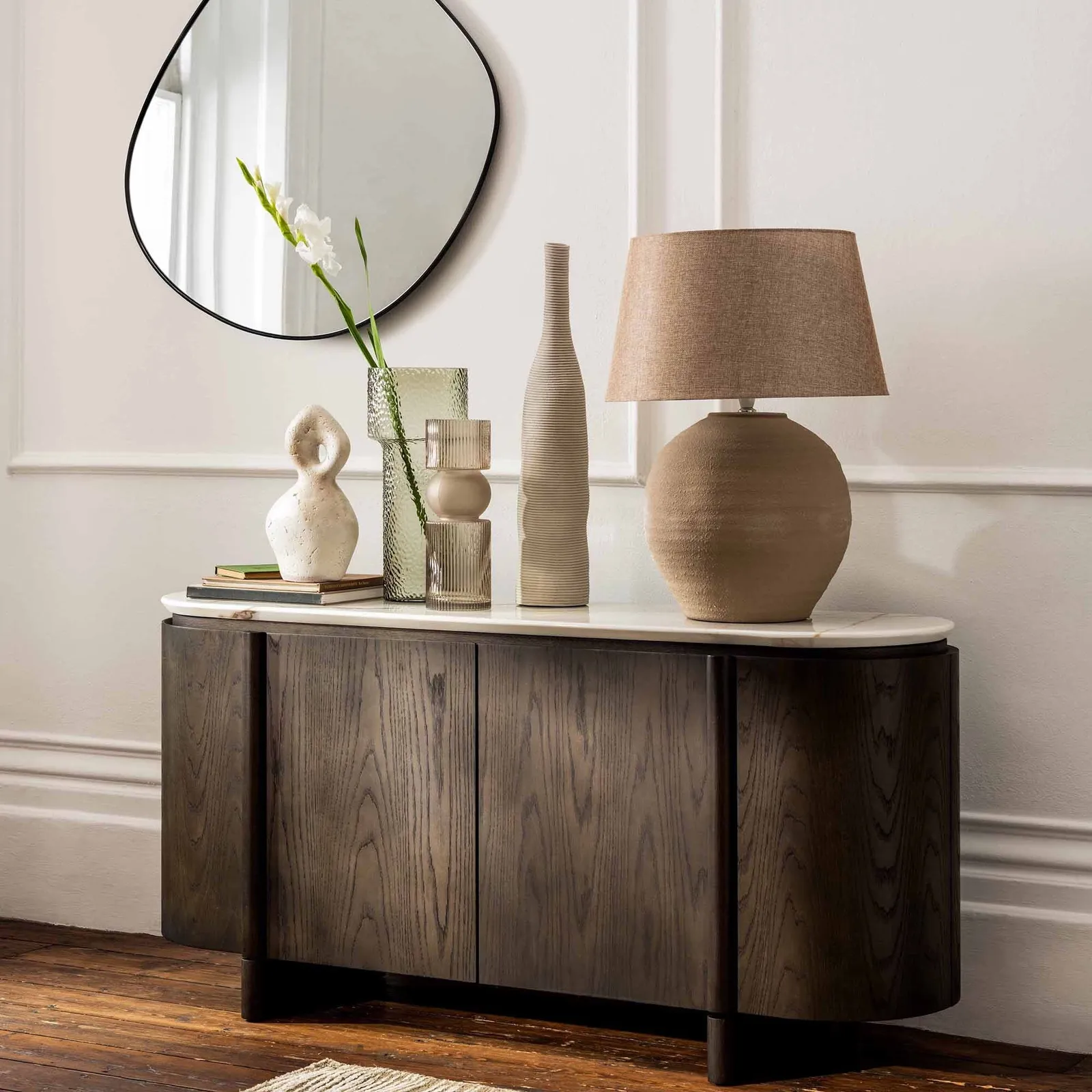 Nord Sideboard-9Mm Ceramic Marble Effect, Brown | Barker & Stonehouse 2