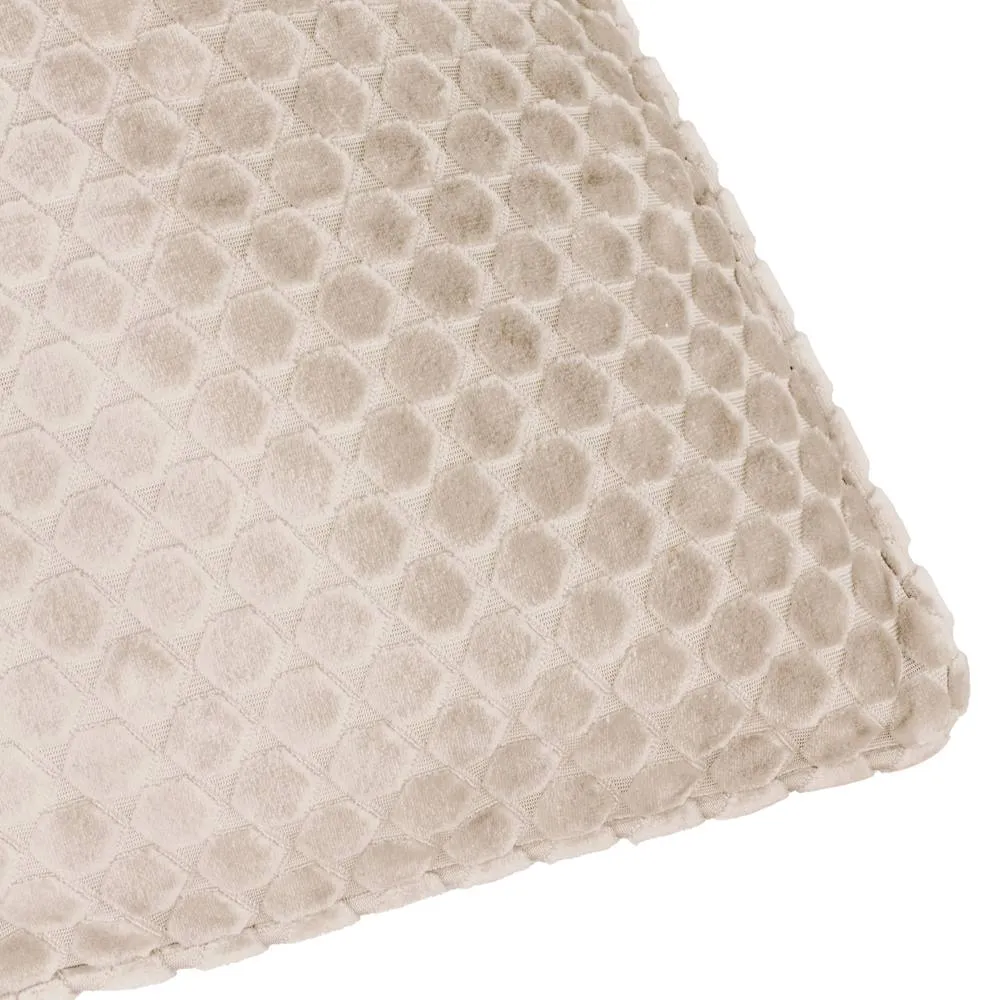 Paoletti Neptune Velvet Cushion in Beige 4