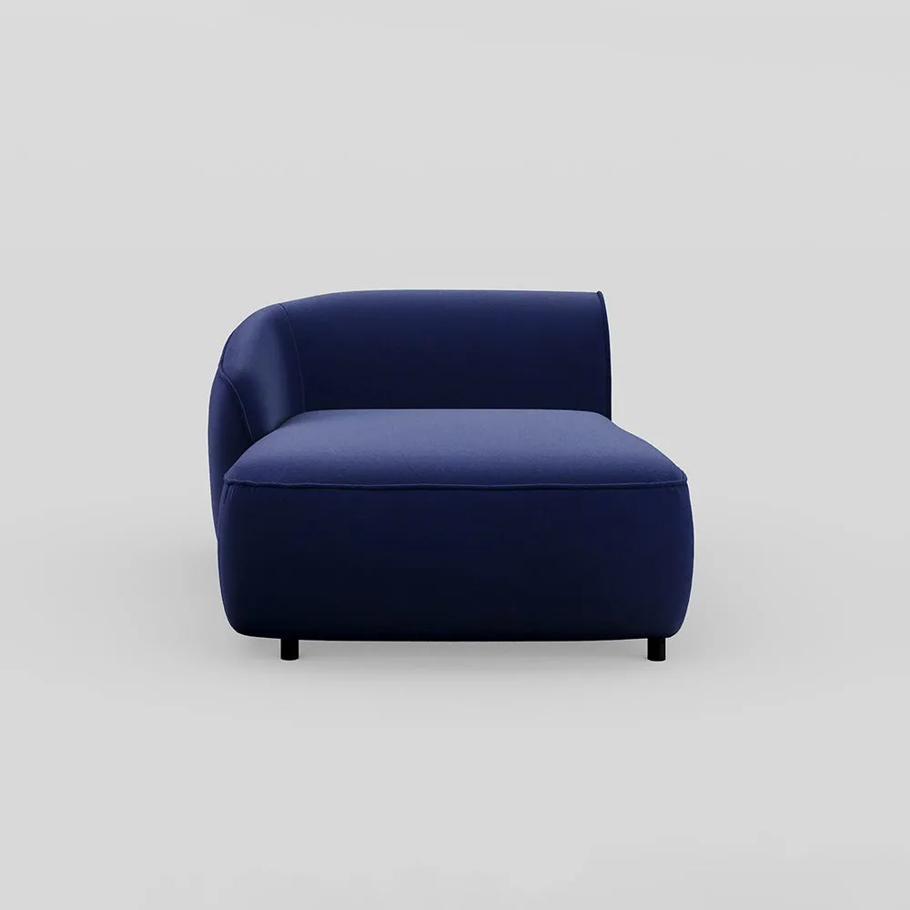 Heal's Aurelie Chaise Module LHF Smart Luxe Velvet Midnight 1