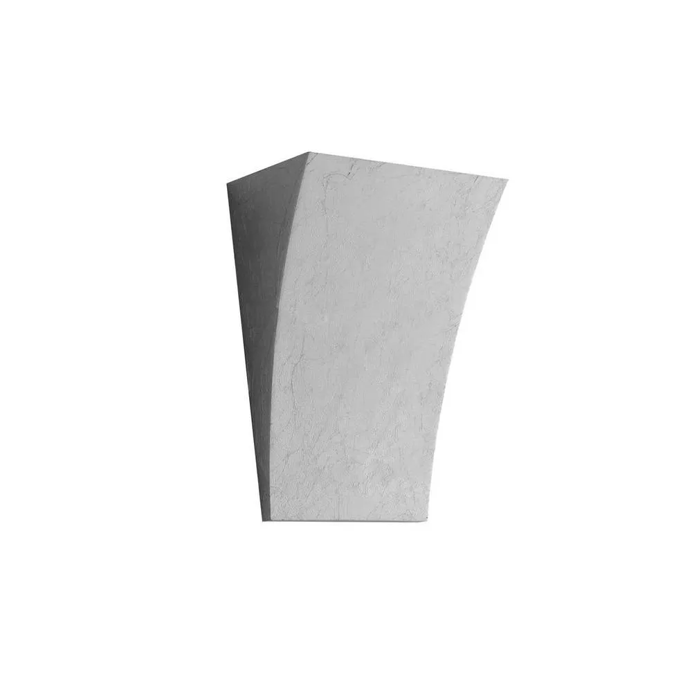 Netlighting Alma Paintable Plaster Wall Uplight Lamp Silver Leaf G9