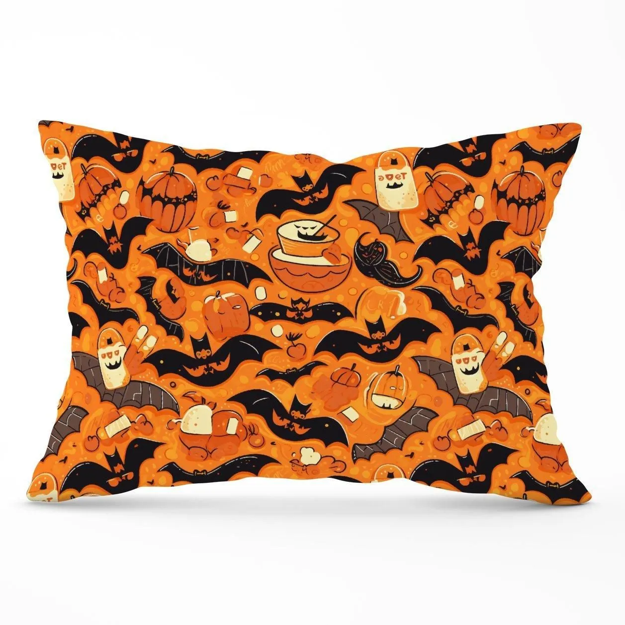 Warren Reed - Designer Candy-Filled Treat Bags & Bats Cushions in Orange