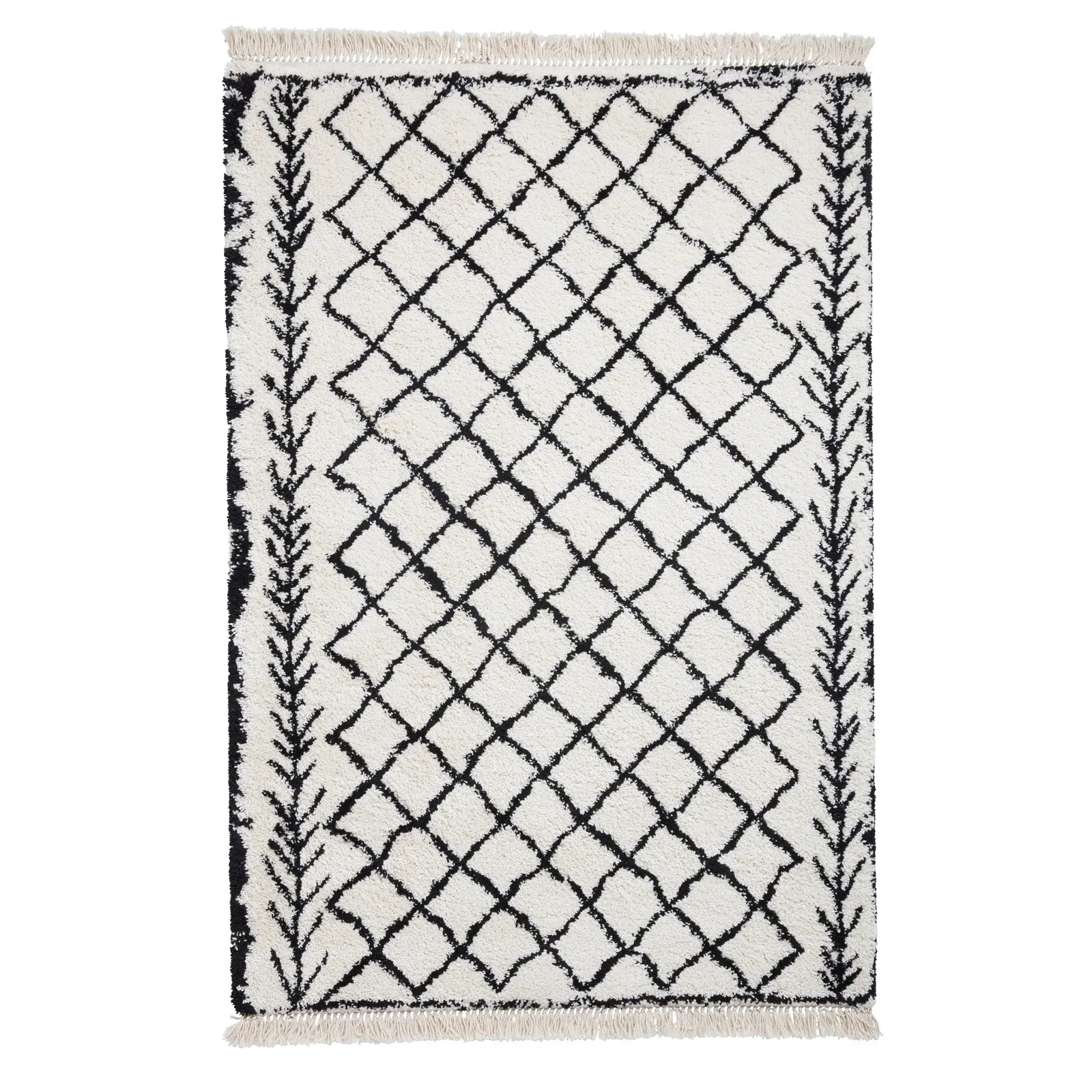 Boho 7043 Rug Black and White