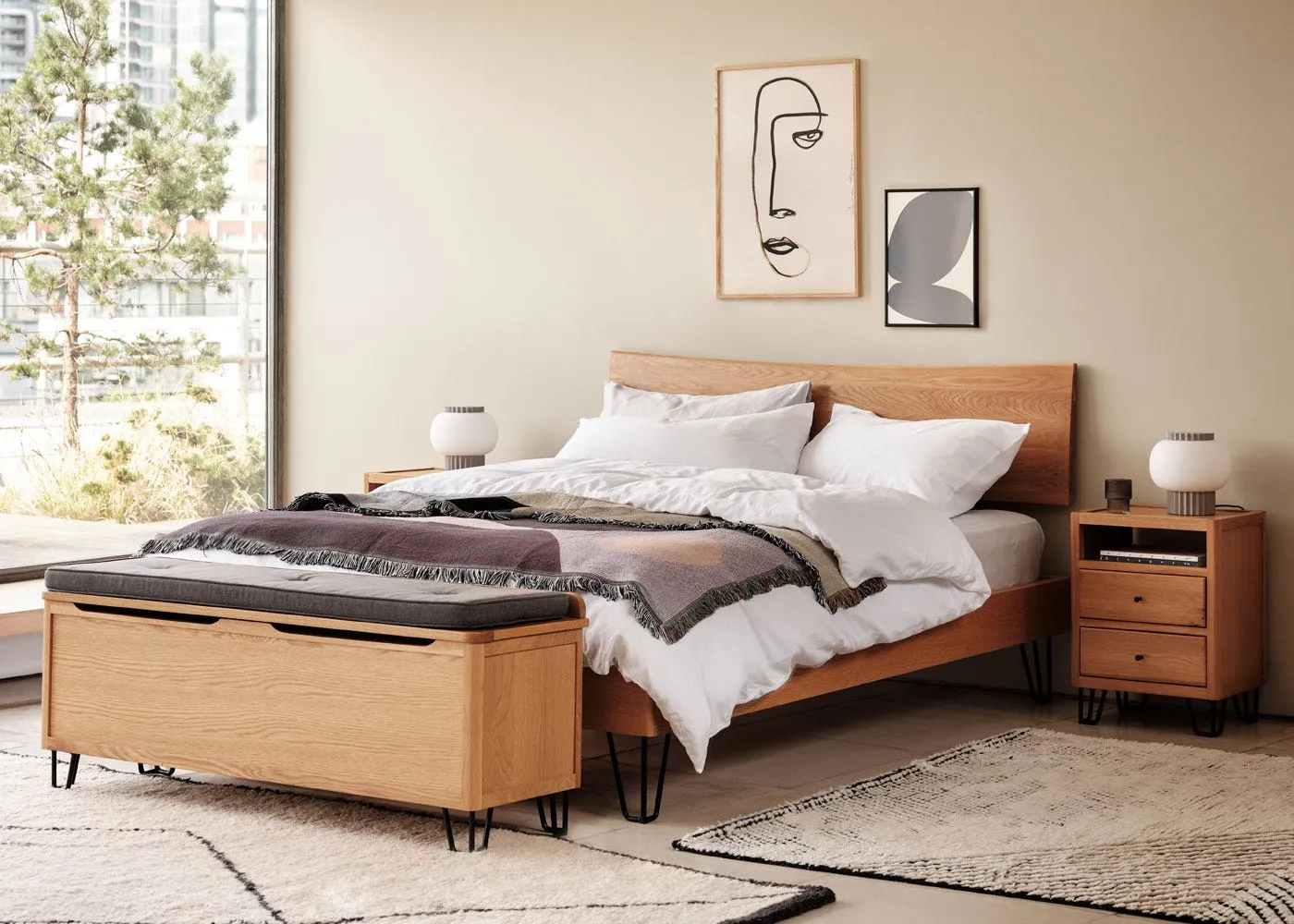 Heal's Brunel Blanket Box Cushion Smoke Grey 2