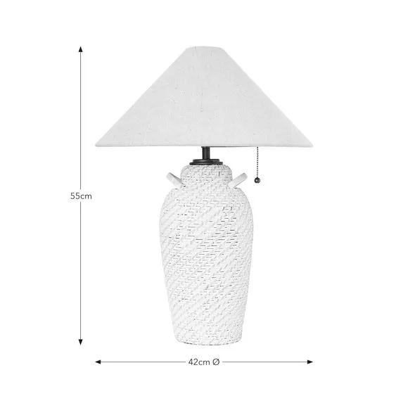 Churchgate Bradgate Rattan Table Lamp 5