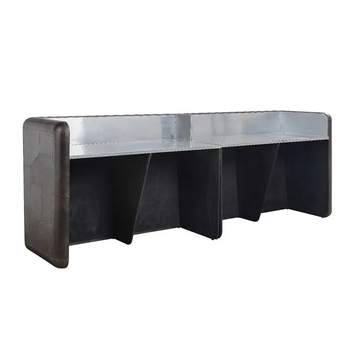 Timothy Oulton Hudson Bar Table, Black Leather | Barker & Stonehouse 2