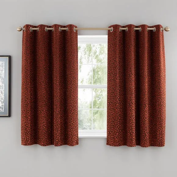 Animal Cut Velvet Eyelet Curtains 6