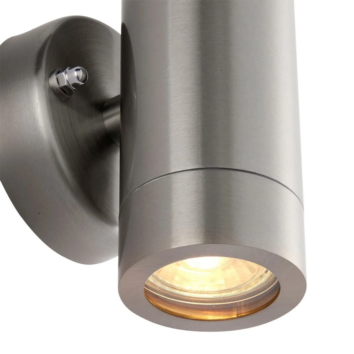 Netlighting Palin Outdoor Up Down Wall Lamp 2 Light Brushed Stainless Steel IP65 in Grey 5