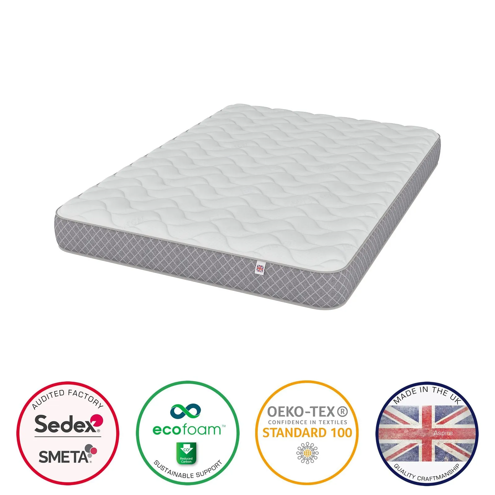 Catherine Lansfield Tranquil Nights Hybrid Mattress in White 2