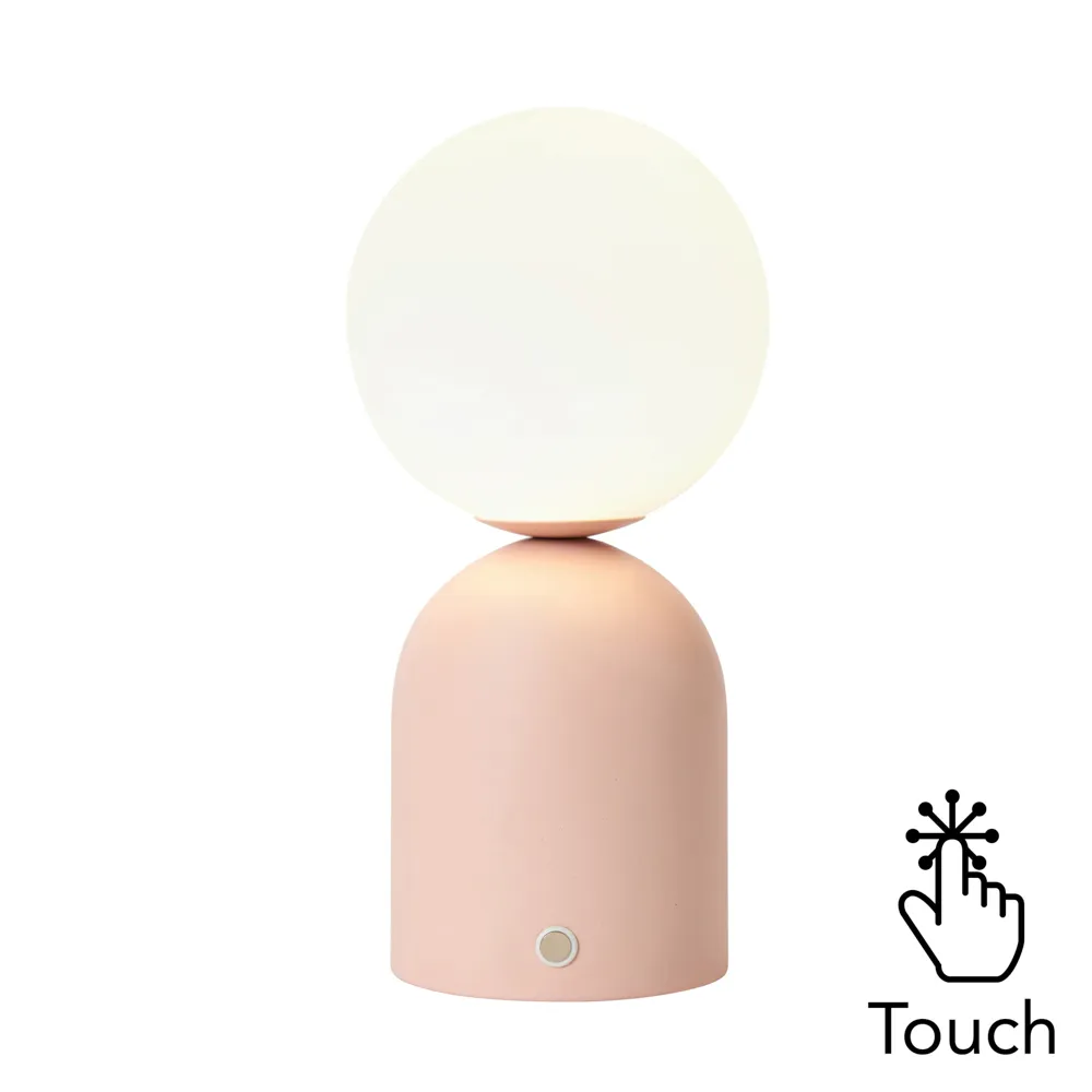 Imogene Rechargeable Table Lamp, Pink 1